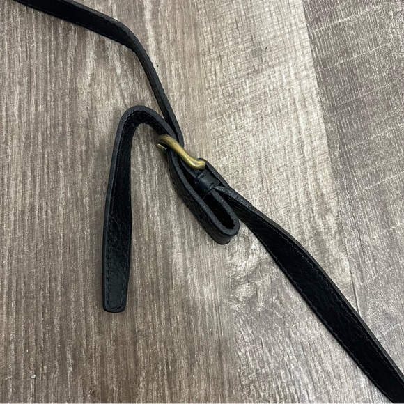 L.L. Bean Black Italian Leather Shoulder Bag - Picture 2 of 14